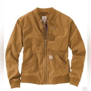 Carhartt Crawford Rugged Flex Relaxed-Fit Canvas Jacket in Brown